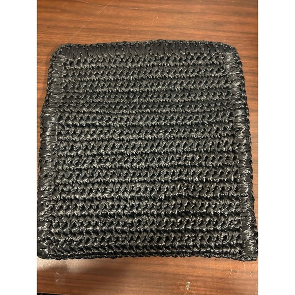 Vintage Koret Italy Black Laced Bag with Red Leather Interior - Picture 6 of 6